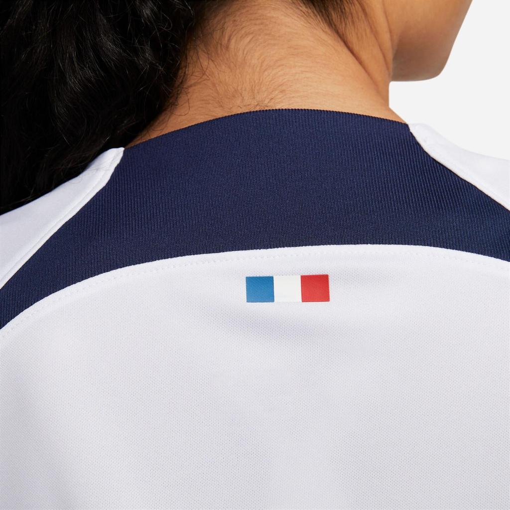 Nike 2023-2024 Paris Saint-Germain Sports Crew Neck Short Sleeve Football Shirt Women Tops White DX2734-101