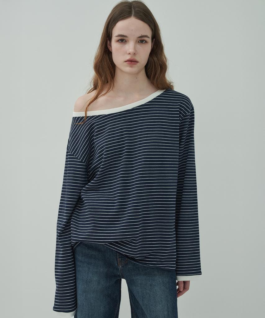 MOTT Boat Neck Off-Long Sleeveless - Navy