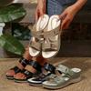 New Style of Oversized Shoes Wedge Heels Beach Sandals Hollowed-out Casual One-shoulder Slippers