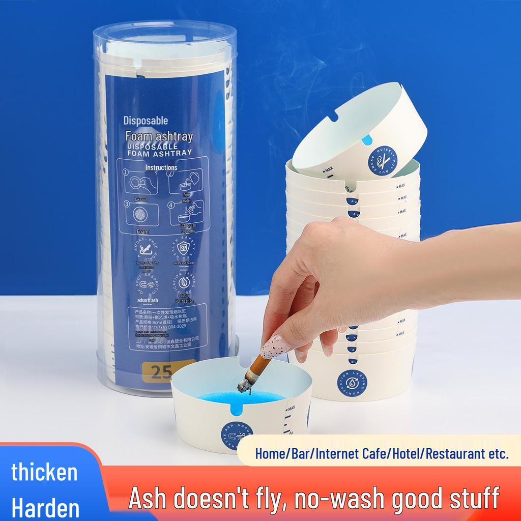 High-End Disposable Ashtray with Sand: Smoke Absorption & Odor Removal for Office Use