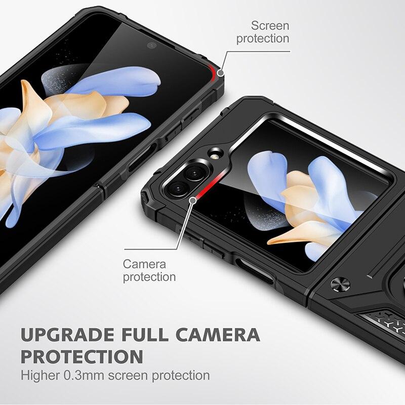 Skládací pouzdro na mobilní telefon pro Samsung Galaxy Z Flip 5 Flip5 Zflip5 5G Hard Protecton Kickstand Covers