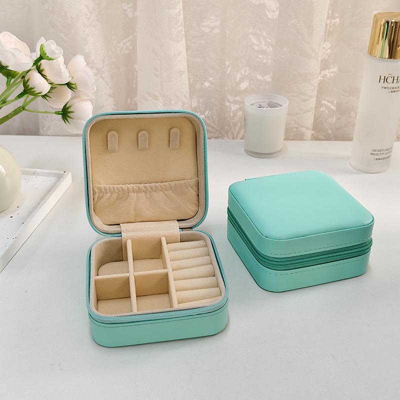Simple ins jewelry storage box travel creative mini portable stud earrings necklace box ring jewelry packaging box