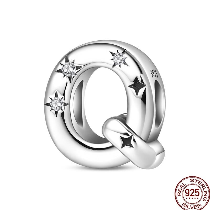 Copper 26 Letter A-Z Alphabet Charm Beads Fit Original Bangle Bracelet Necklace Pendant Jewelry Accessories Making