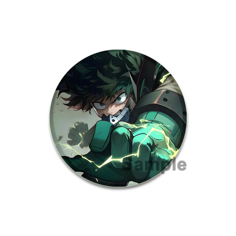 

32/44/58 мм Аніме Фігурка Ізуку Мідорія Кругла Брошка Одяг Лацкан Шпилька Сувенір М які Кнопки Шпильки Мій Герой Академії Значок 58mm