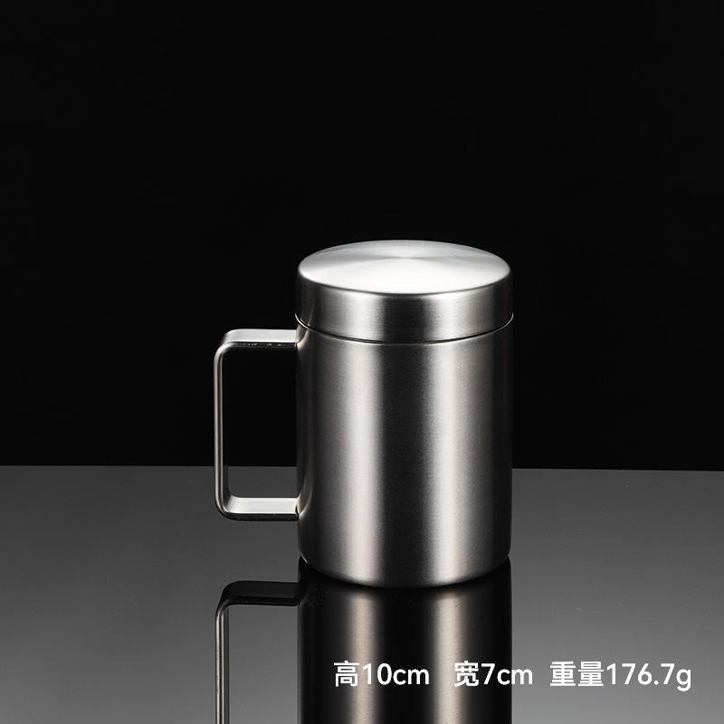 316 stainless steel sanded mug multi-specification covered thermal insulation cup office gift mug