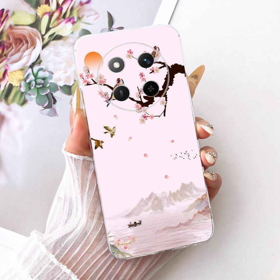 Dragon Lion Animal Printed For Honor Magic 7 Lite 7 Pro Magic7 Phone Case On Honor X9C Smart Cover Clear Silicone Butterfly Capa