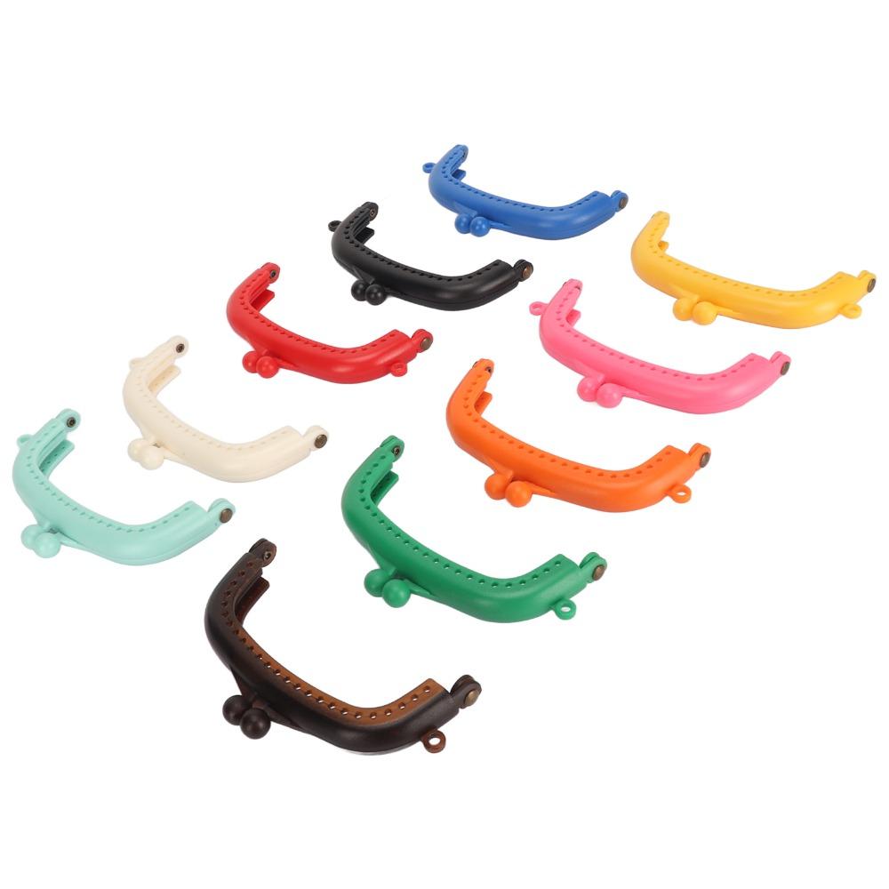 10pcs Plastic Material Purse Clasp Frame Light Weight Bag Clasp Lock  For Sewing Craft