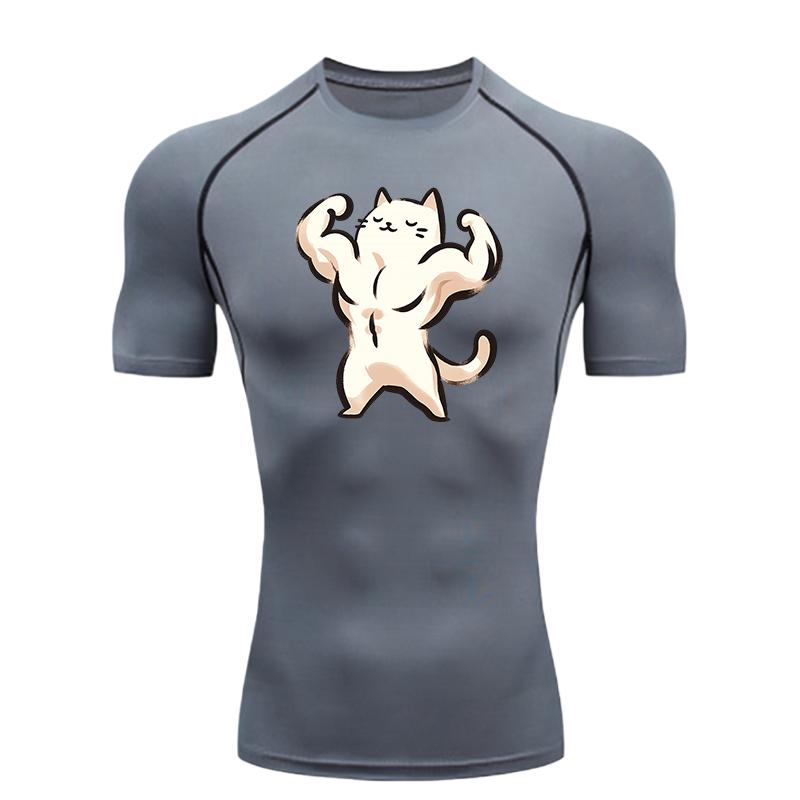

Men s Sports T-shirt for Fitness Training Compression Shirt Men Gym Jogging Running Workout Rashgard Stretchy Moisture-Wicking Fashion XXXL