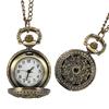 Skeleton Roman numerals dual time display Fashion Vintage Pocket Watch Alloy Clock Necklace Chain Watches Birthday Gifts