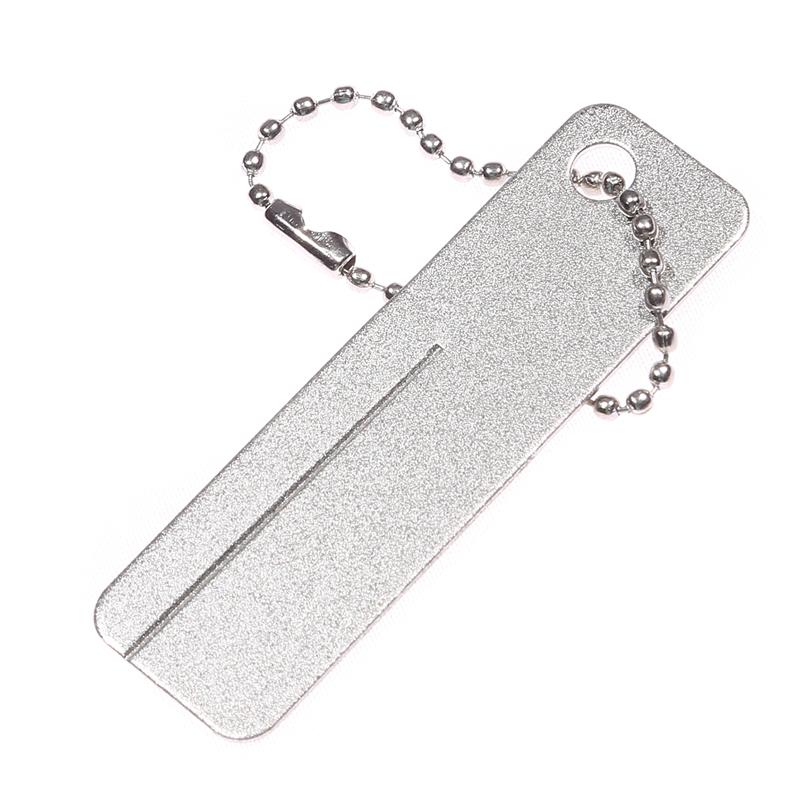 1pc Portable Stone Sharpener Keychain Outdoor Camping Sharpeners Tool for Fish Hook Knife Finger Nail File Sharpeners Tool