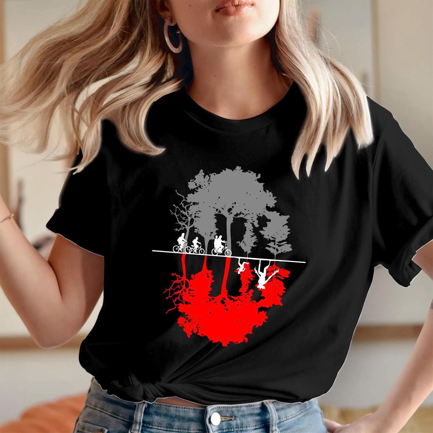 Friends Upside Down World Theme Tshirt  Fun Unisex Pure Cotton Tshirt Printed for Womens Daily Wear Shortsleeved S