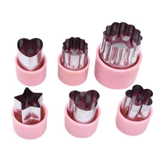 

Yousheng Stainless Steel Vegetable Cookie Cutter Set Multi-Shape Mold for Ravioli Pasta Fruit Carving Non-Stick BPA-Free Dishwasher Safe Essential DIY 6pcs