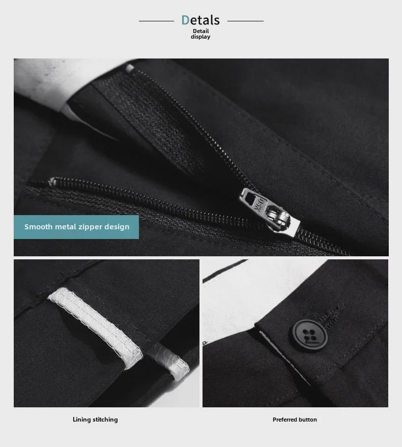 Men's Black Slim-Fit Nine-Point Casual Pants - Korean Style for Spring and Summer