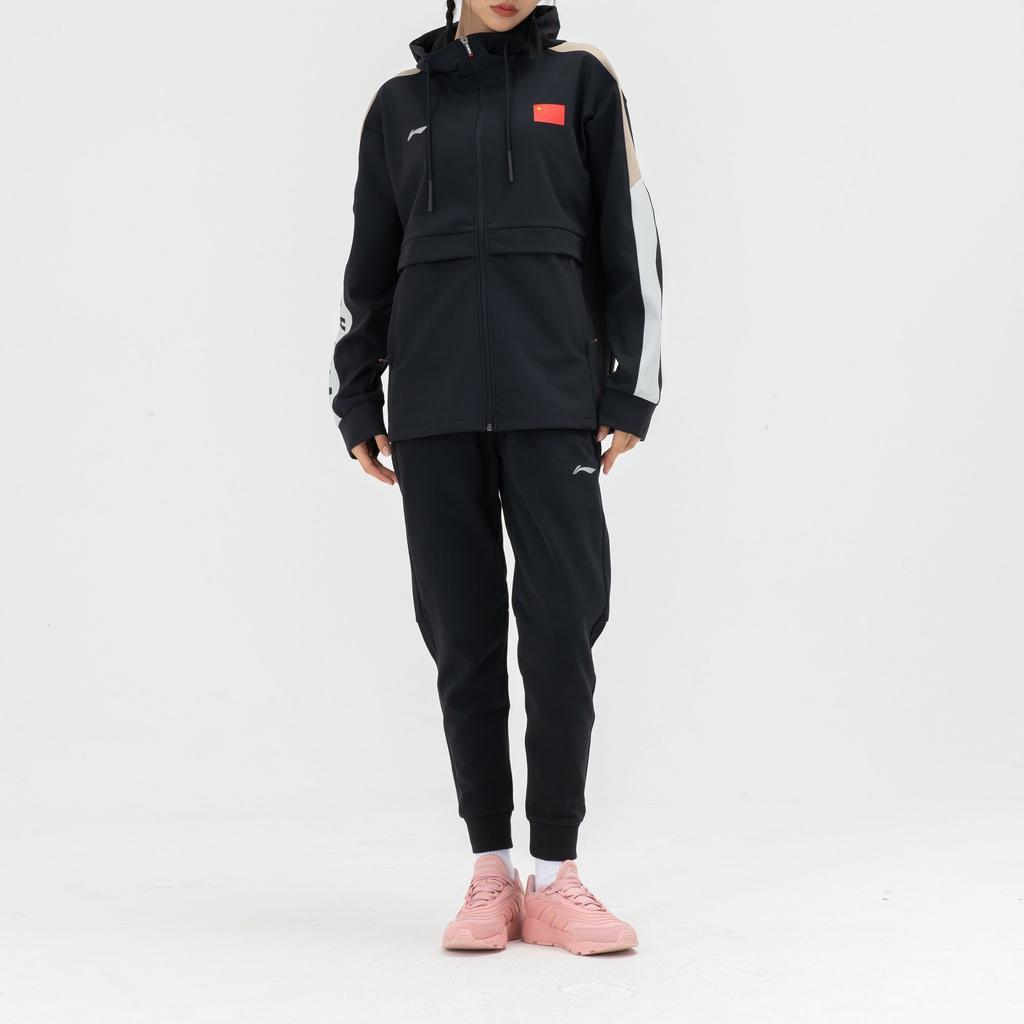 Li-Ning Breathable Sweat-Absorbing Fleece Jogger Pants Unisex Bottoms Black AKLTC43-1