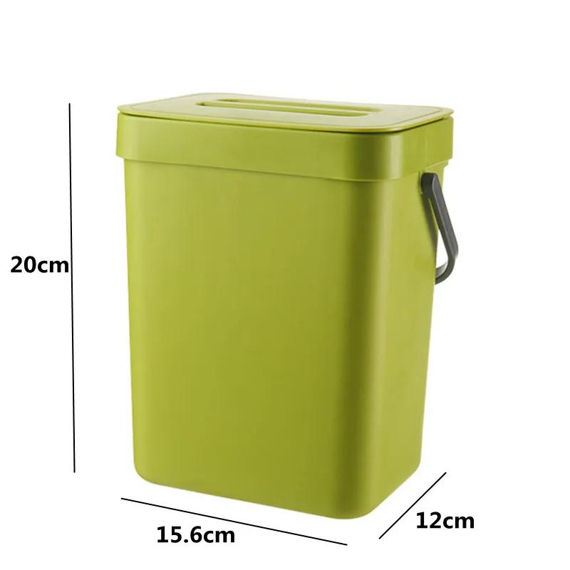 Wall Mounted Hanging Trash Bin for Home Kitchen Cabinet Door with Lid Kitchen Trashs Bin Garbage Cans Counter Bins Trash Can