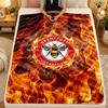 Coperta di FlanellaBrentford Football Calda Morbida Plaid per Uso Interno Divano Letto Soggiorno