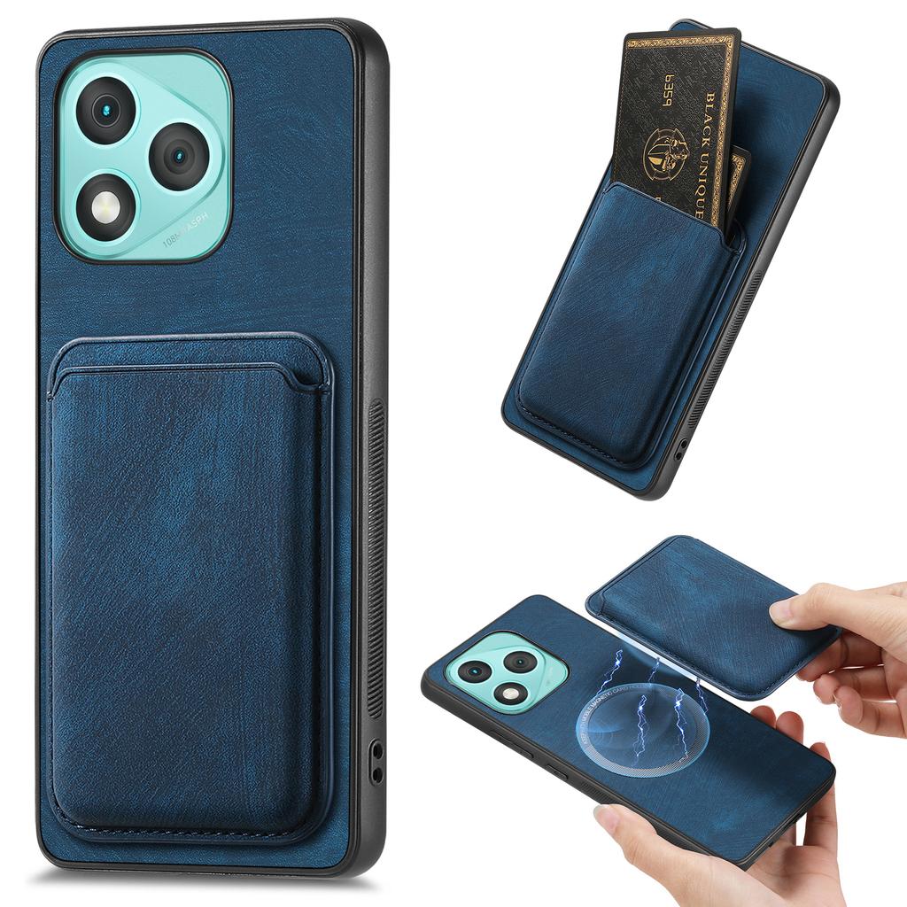 For Honor 400 Lite Case Compatible with MagSafe Leather Back Cover with Detachable Card Holder