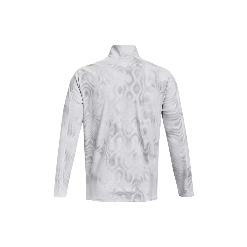 Under Armour Meridian 1/4 Zip Sports Long Sleeve T-Shirt Men Tops White 1380984-100