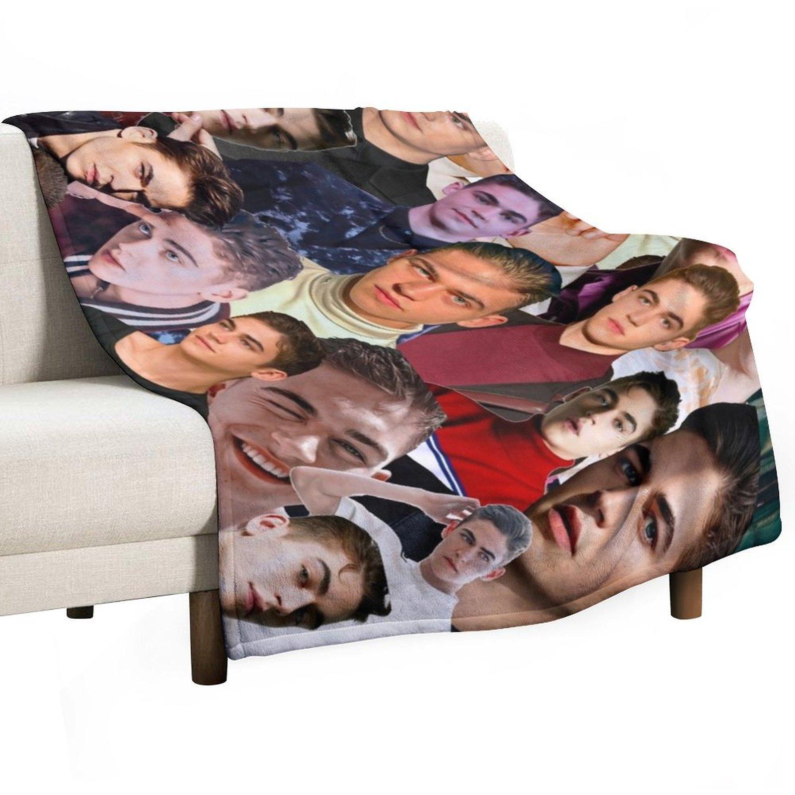 

Hero Fiennes Tiffin Photo Collage Throw Blanket Cute Plaid blankets ands Plaid Extra Large Throw Blankets 30x40in