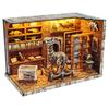 Dinosaur Research Institute Diy Hut Handmade Assembled Toys Wooden Bookstand Small House Miniature Scene Creative Gift