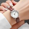 Women Watch Simple Leather Band Analog Quartz Wristwatch for Ladies Clock