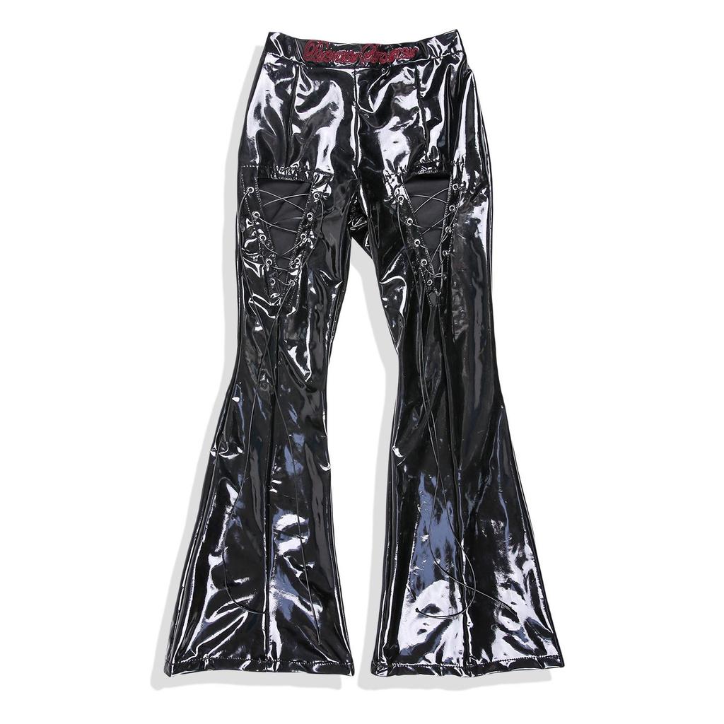 Set alla moda con giacca in pelliccia e pantaloni lunghi a stampa leopardo per performance di danza jazz per bambine