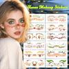 12pcs Face Tattoo Style Face Tattoo Stickers Art Decals Eye Makeup Sticker  Cosplay