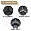 Car Sticker 2025 Hot For Mercedes Benz 3D Mirror Front Grille Emblem For Mercedes Benz A/B/C/E/S/R/ML/SL W176 W246 W205 W212 W20