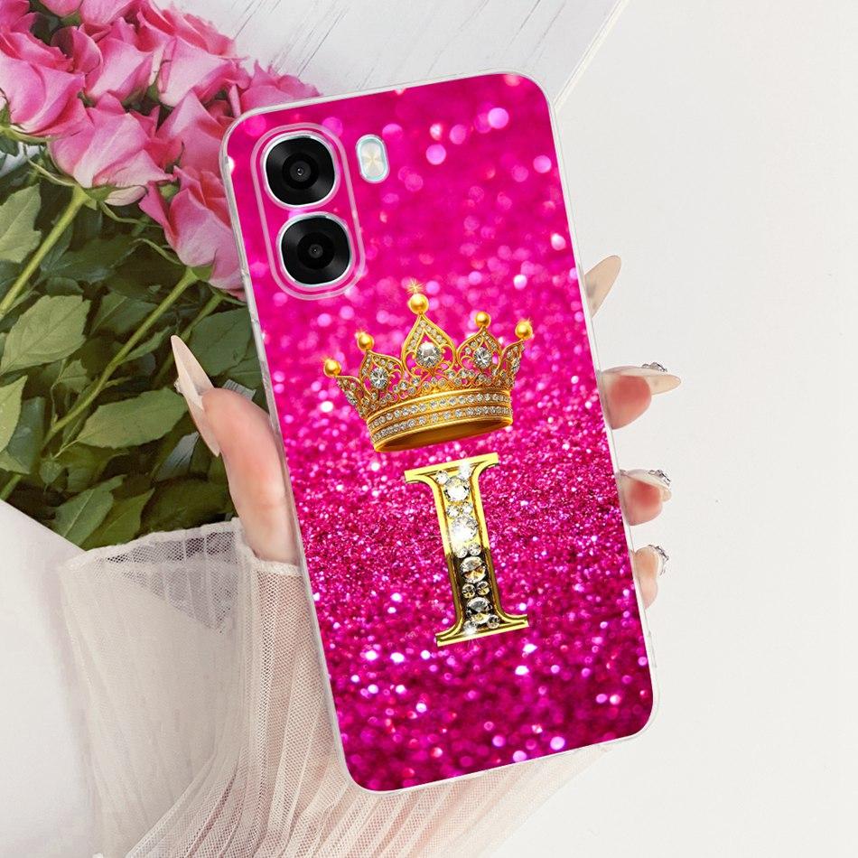 For OPPO A6X A6 A6T Pro 4G 5G Fashion Crown Letter Phone Case For Oppo A6x A 6 A6T Pro 4G Soft Silicone TPU Cases