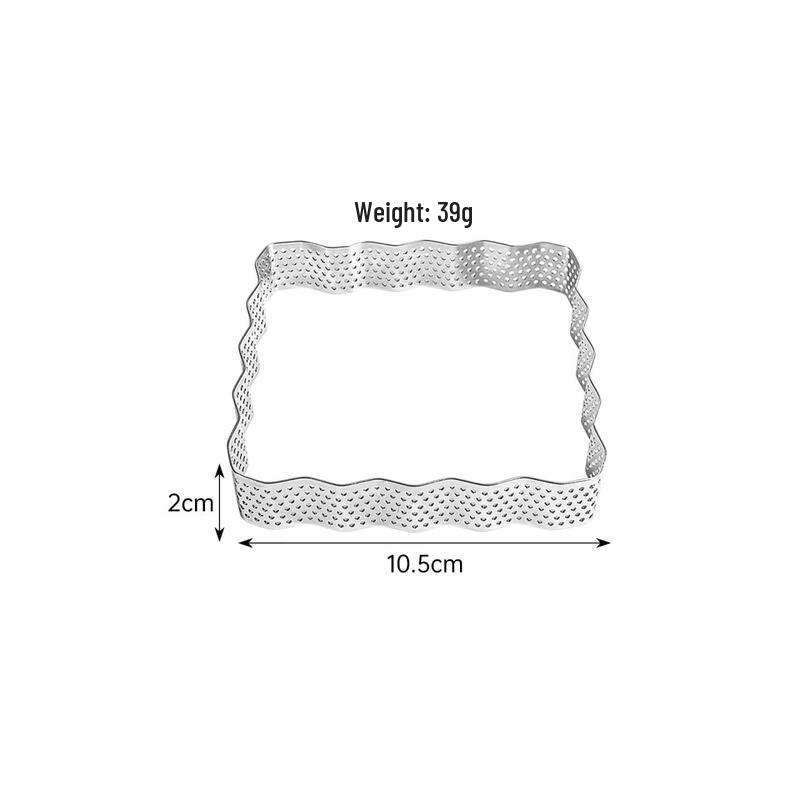 

MDNG Wavy Square Perforated Mousse Ring Set