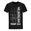 Trump 2024 Take America Back USA Flag T Shirt Mens Womens Tees Tops Political Election Trump Shirts