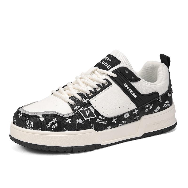 Unisex Casual Skate Sneakers Sizes 36-44 Couple Low Top Sport Shoes for Walking Campus Travel Streetwear and Daily Wear