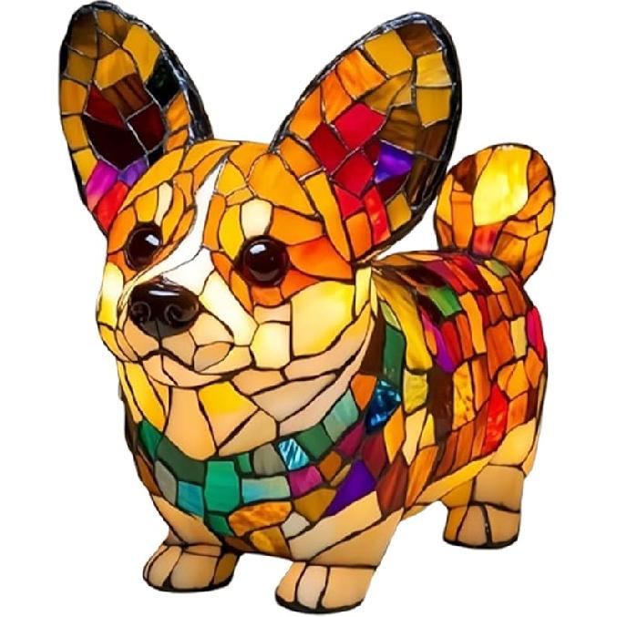 Лампа в виде корги и мопса, лампы в виде корги-таксы, настольный ночник в виде французского бульдога, окрашенный в смоляной цвет, винтажный домашний декор в виде ночника AnimalNight (Стиль N) Style A