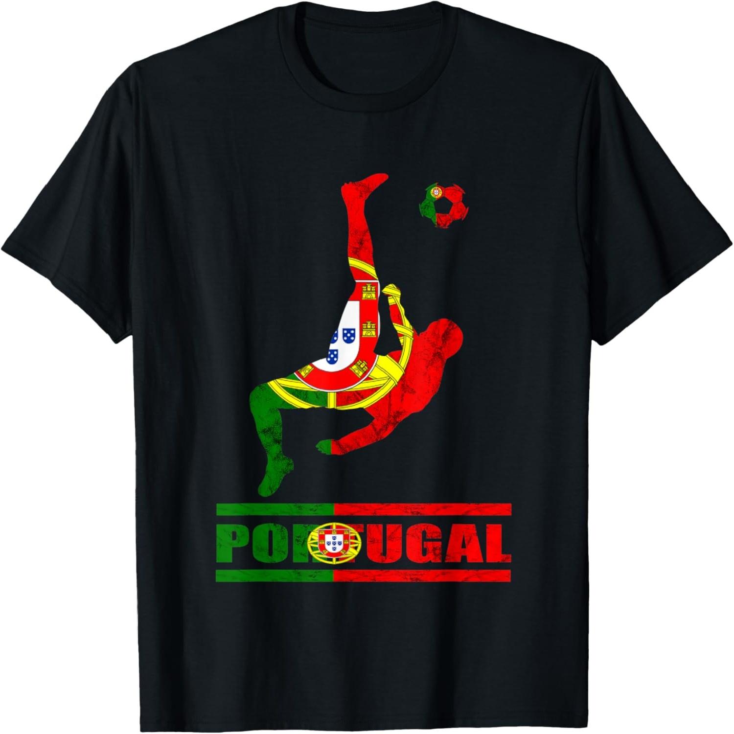 Portugal Futebol Portuguese Flag Portuguese Soccer Player T-Shirt S