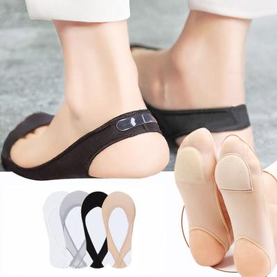 4 Pairs Women's Half Palm Slingback Socks Comfy Hollow Out Invisible Suspender Sock Summer Thin Breathable Sock Slippers Woman