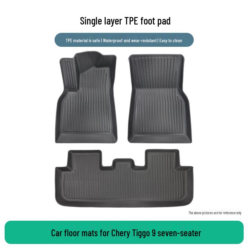 Chery Tiggo 9 TPE Rubber Floor Mats - 3-Piece Set for Seven-Seater