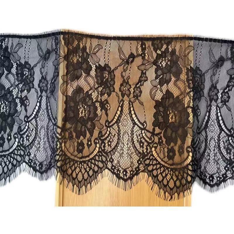 25cm Wide Eyelash Lace Trim for DIY Clothes & Curtain Decoration