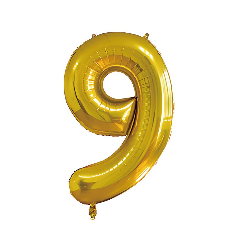 32-Inch Body Shaping Numeric Balloons - Gold & Silver, Floating Birthday & Celebration Decor