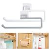 Reusable ABS Nail-free Kitchen Paper Roll Holder Storage Roll Paper Rack Tissue Holder