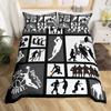 Rose Puppy Three-Piece Quilt Cover 3D Digital Printing Bedding Set Bed Cover