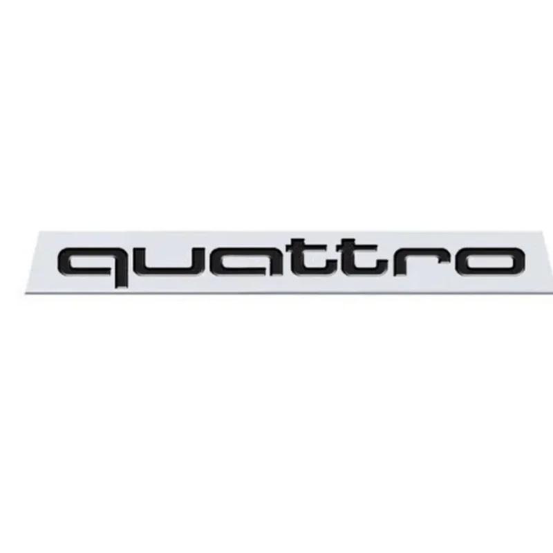 QR6 ABS Car Front Grille Emblem External Auto Body Sticker Auto QUATTRO Emblem Accessories for M6 S A3 A4 B8 8P 8V A6 C7 A5 Q5 B7