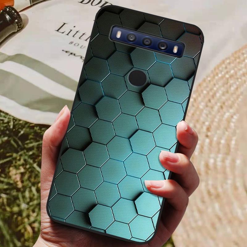For TCL 10 SE Case Black TPU Silicon Shell For TCL 10SE Phone Cover Tcl 10se Cases T766H T766J T766U T766A Fundas Bumper Marble