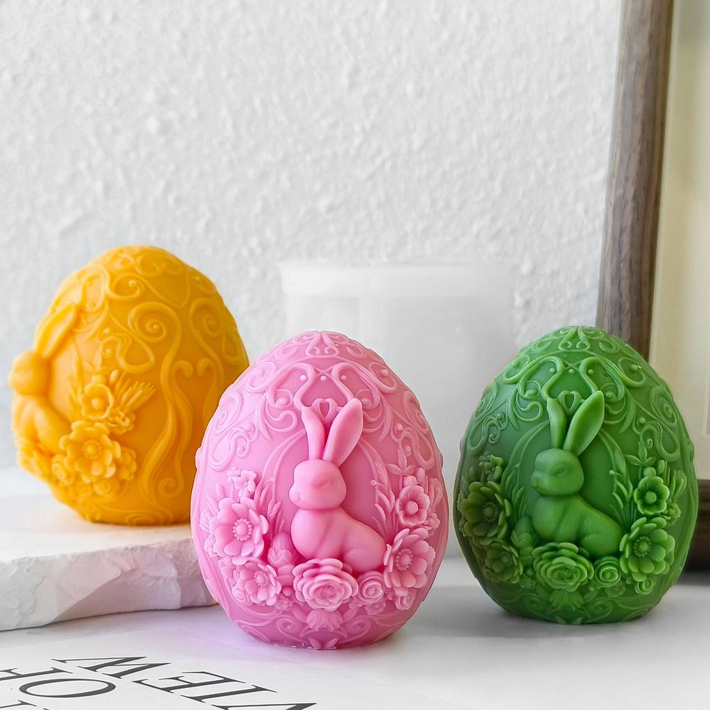 Craft Supplies Non-Stick Silicone Molds Bunny Molds Cute Easter Egg For Festive Celebrations Special Events Crafting