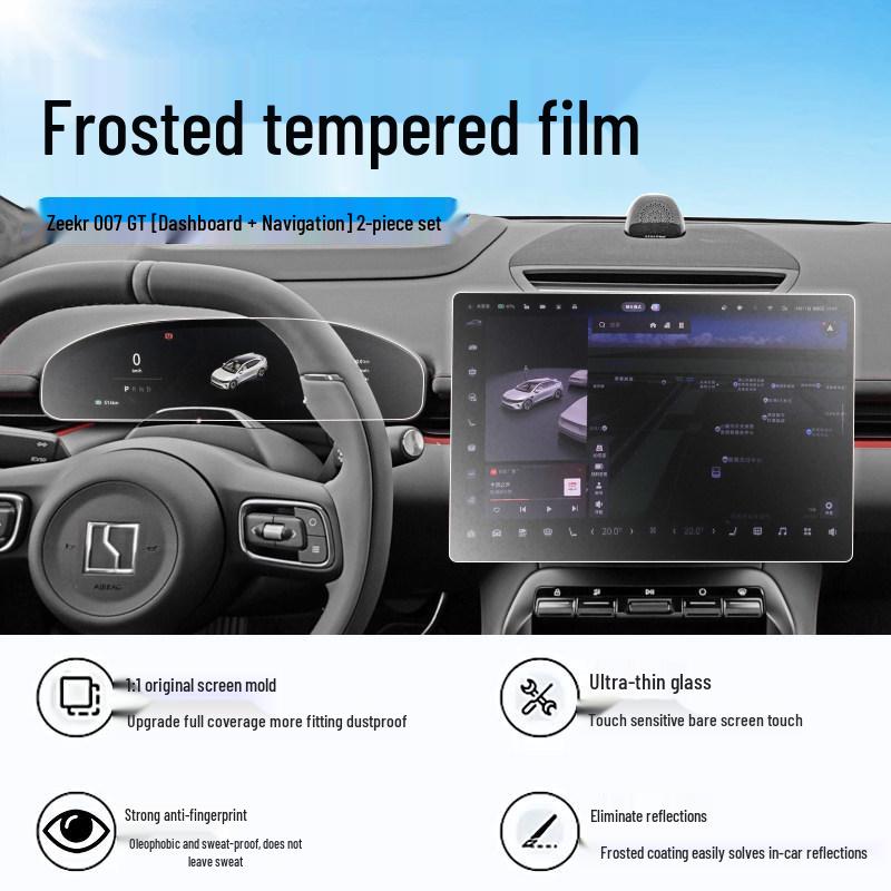 Zeekr 007 GT Dashboard Screen Protector: Central Control & Navigation Tempered Film Car Accessory