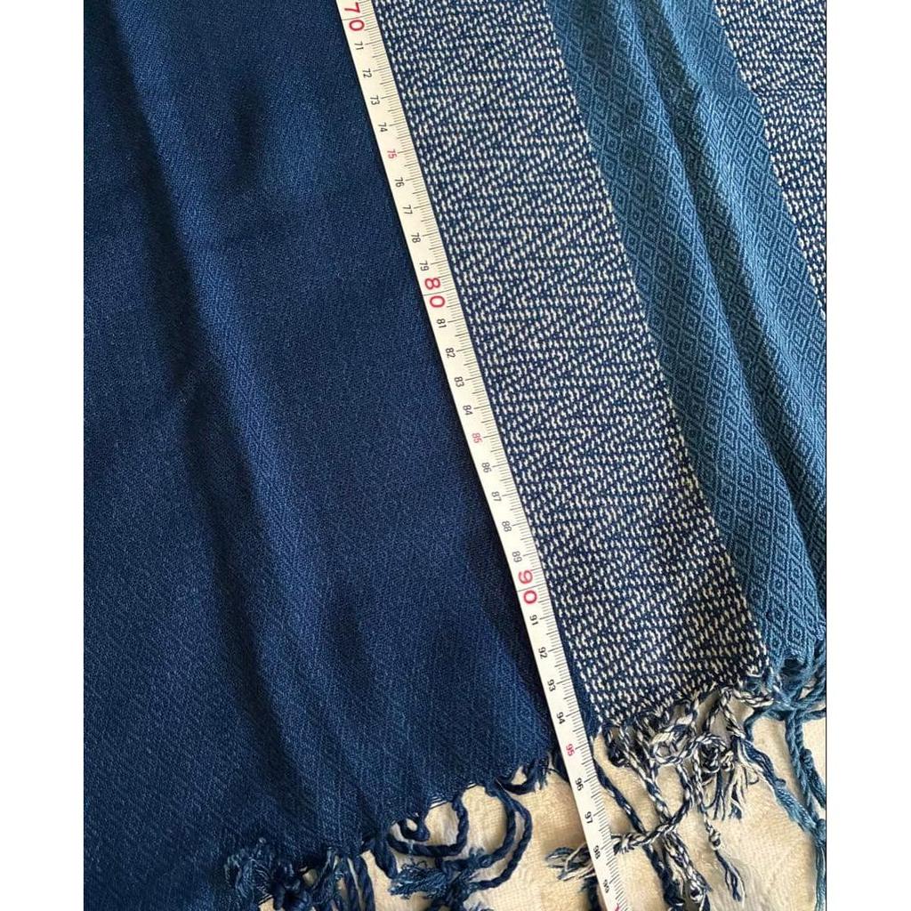 Used Handwoven Indigo-dyed Ethnic Costume Stole