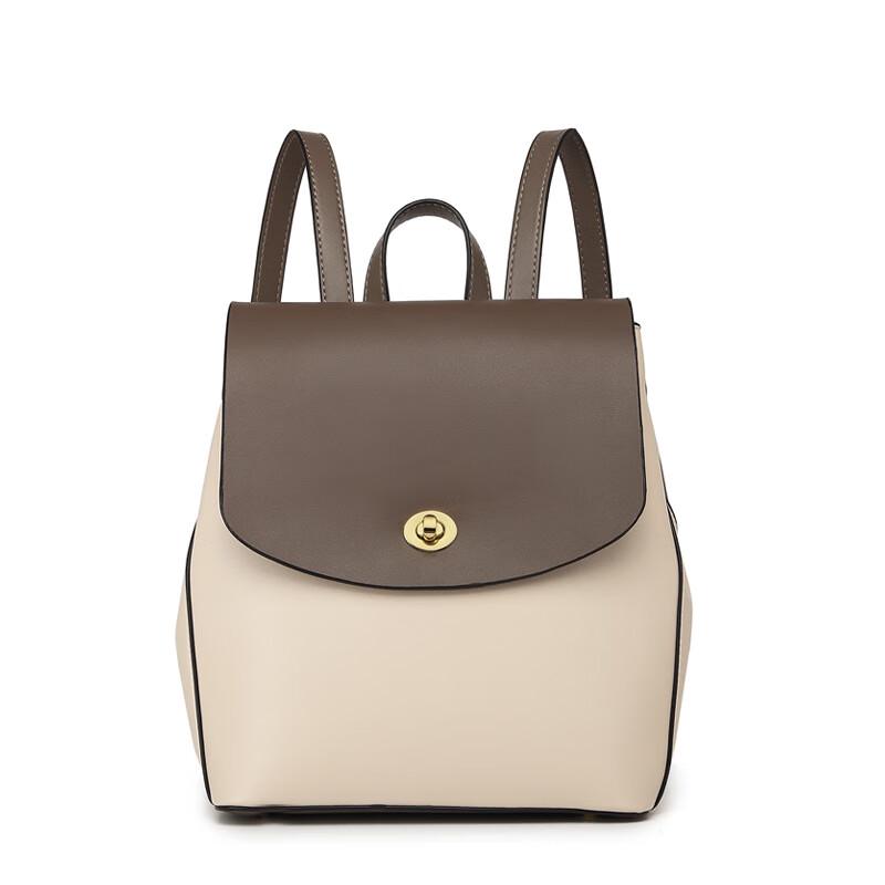 Ai Youyou Fashion Oil Wax Leather Backpack Large Capacity