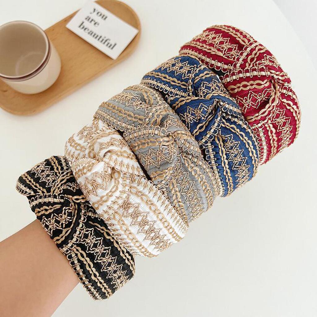 PROLY New Fashion Hairband For Women Vintage Headwear Striated Bohemia Headband Adult Hair Accessories