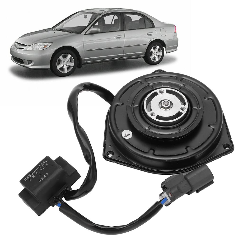 AC Condenser Radiator Cooling Fan Motor Aluminum Alloy 38616 PWA J01 Replacement for CIVIC FA1 1.80L 2000‑2006
