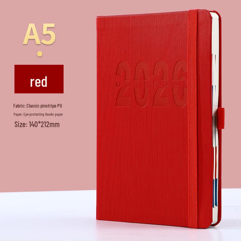 English Diary 2026: A5 Soft Cover Daily Planner & Yearly Calendar Notebook