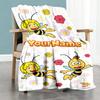 Biene Maja Customize Text Blanket Throw Customizable Blanket Ultra-Soft Versatile for Sofa Livingroom Bedding Chair Four Seasons Multipurpose